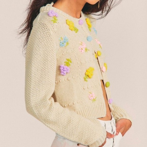 LoveShackFancy Briallon Cardigan Sweater - Picture 3 of 16